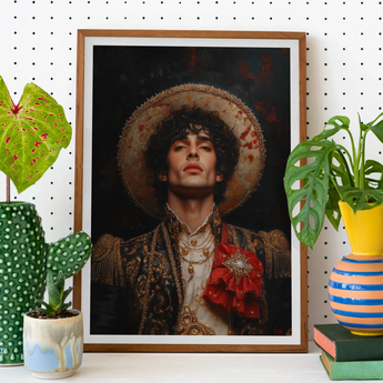Victor - Gay Matador Art Print, Framed Portrait Person Ornate Hat Embellished Clothing
