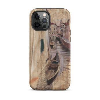 View Into a Venetian Canal - Giovanni Boldini Iphone Case, 12 Pro Max / Matte, Iphone Case Venice Canal Gondola Design