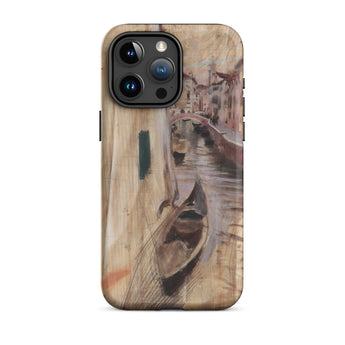 View Into a Venetian Canal - Giovanni Boldini Iphone Case, 15 Pro Max / Matte, Smartphone Case Painting Venetian Canal Scene