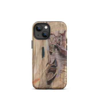 View Into a Venetian Canal - Giovanni Boldini Phone Case Iphone 13 Mini / Matte Iphone Venice Canal Painting Case Giovanni Boldini Iphone,