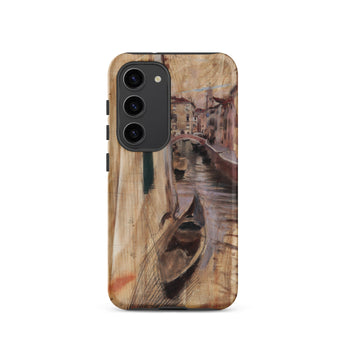 View Into a Venetian Canal - Giovanni Boldini Samsung Case, Galaxy S23 / Matte, Smartphone Case Painted Scene Venetian Canal Gondola