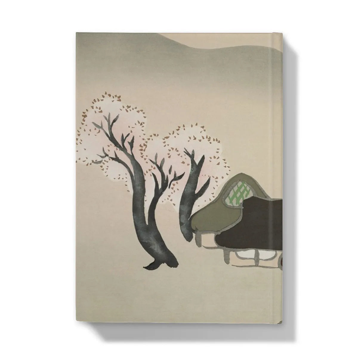 Village With Cherry Blossoms By Kamisaka Sekka Hardback Journal - Notebooks & Notepads - Aesthetic Art
