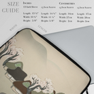 Village Cherry Blossoms - Kamisaka Sekka Laptop Sleeve, Laptop Sleeve Artistic Nature-themed Design Trees Silhouettes
