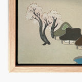 Village Cherry Blossoms - Kamisaka Sekka Meiji Art Print / Canvas Framed Minimalist Ink-wash Trees Delicate, Mesmerizing Meiji-era, Serene