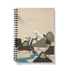 Village Cherry Blossoms - Kamisaka Sekka Meiji Notebook A5 / Graph Notebooks & Notepads