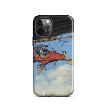 Vintage Air Travel - Harry Grant Dart Phone Case Iphone 12 Pro / Gloss Black Illustration Two People Red Dart’s Cerulean, Mobile Cases