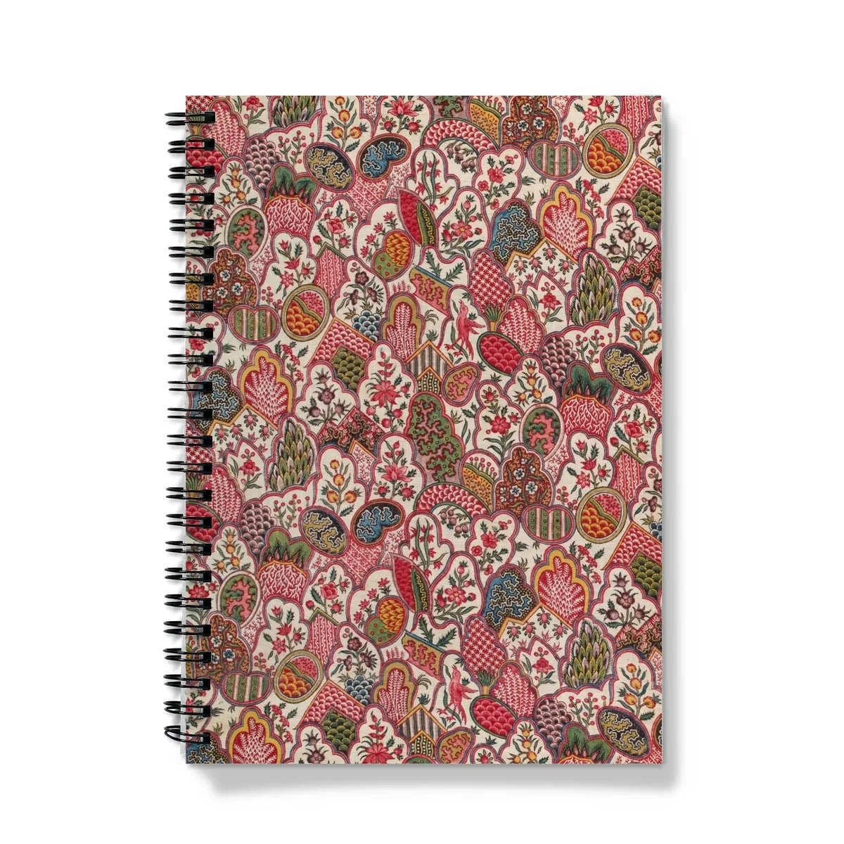 Vintage Floral Pattern Fabric Notebook - A5 / Graph - Notebooks & Notepads - Aesthetic Art
