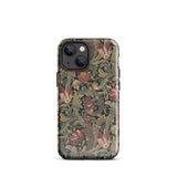 Vintage Floral Pattern Phone Case Iphone 13 Mini / Gloss Vintage-inspired Intricate Pink Green Gold Flemish Tapestry Traditions,