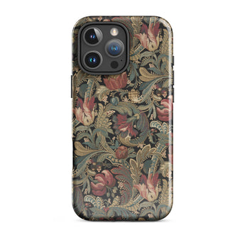Vintage Floral Pattern Phone Case Iphone 16 Pro Max / Gloss Vintage-inspired Intricate Patterns Pink Muted Flemish Tapestry Traditions,
