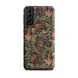 Vintage Floral Pattern Phone Case Samsung Galaxy S21 Plus / Matte Intricate Vintage-style Deep Red Flemish Tapestry Traditions,