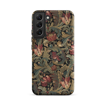 Vintage Floral Pattern Phone Case Samsung Galaxy S22 Plus / Matte Intricate Vintage-style Deep Reds Flemish Tapestry Traditions,
