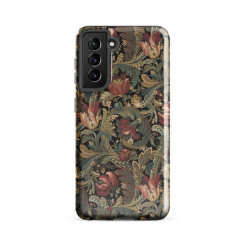 Vintage Floral Pattern Samsung Case, Galaxy S21 Fe / Gloss, Mobile Phone Cases, Toby Leon