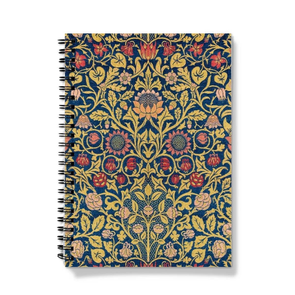Violet And Columbine - William Morris Notebook - A5 / Graph - Notebooks & Notepads - Aesthetic Art