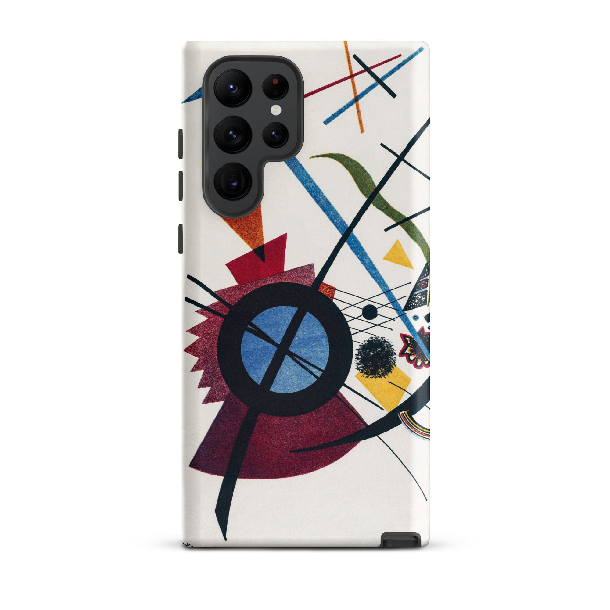 Violet Wassily Kandinsky Samsung Case, Galaxy S22 Ultra / Matte, White Phone Case Abstract Art Design Lines Circles