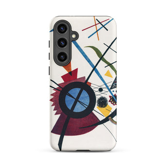 Violet - Wassily Kandinsky Samsung Case, Galaxy S24 Plus / Matte, Smartphone Case White Background Adorned Abstract Colorful Geometric