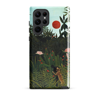 Virgin Forest - Henri Rousseau Phone Case Samsung Galaxy S22 Ultra / Matte Phone Case Vibrant Jungle Scene Lush Green Foliage Virgin Forest