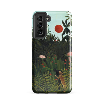 Virgin Forest - Henri Rousseau Phone Case Samsung Galaxy S21 Fe / Matte Phone Case Vibrant Jungle Scene Lush Green Foliage Virgin Forest