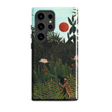 Virgin Forest - Henri Rousseau Phone Case Samsung Galaxy S24 Ultra / Matte Phone Case Vibrant Jungle Scene Lush Green Foliage Virgin Forest