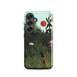 Virgin Forest - Henri Rousseau Phone Case Samsung Galaxy S25 / Matte Phone Case Vibrant Jungle Scene Lush Green Foliage Virgin Forest