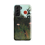 Virgin Forest - Henri Rousseau Phone Case Samsung Galaxy S21 Fe / Matte Vibrant Jungle Scene Lush Green Foliage, Oversized Botanical Forms