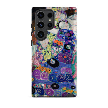 The Virgin - Gustav Klimt Phone Case Samsung Galaxy S23 Ultra / Matte Vibrant Art Nouveau Phone Case Woman Ornate Blue Gustav Klimt Vienna,