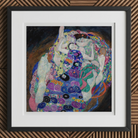 The Virgin - Gustav Klimt Symbolist Art Nouveau Print, 12x12’’ / 31x31cm / Black Frame, Framed Print Gustav Klimt’s Embrace