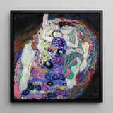 The Virgin - Gustav Klimt Symbolist Art Nouveau Print / Canvas, 12x12’’ / 31x31cm / Black Frame, Posters Prints & Visual Artwork, Toby Leon