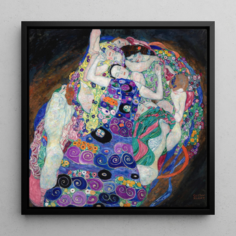 The Virgin - Gustav Klimt Symbolist Art Nouveau Print / Canvas, 12x12’’ / 31x31cm / Black Frame, Posters Prints & Visual Artwork, Toby Leon