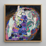 The Virgin - Gustav Klimt Symbolist Art Nouveau Print / Canvas, 12x12’’ / 31x31cm / Natural Frame, Posters Prints & Visual Artwork, Toby