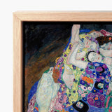 Vibrant Stylized Painting Intertwined Figures Garments Adorned Colorful Gustav Klimt, Klimt’s Kaleidoscopic Realm, Austrian Symbolist Art