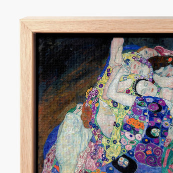 Vibrant Stylized Painting Intertwined Figures Garments Adorned Colorful Gustav Klimt, Klimt’s Kaleidoscopic Realm, Austrian Symbolist Art