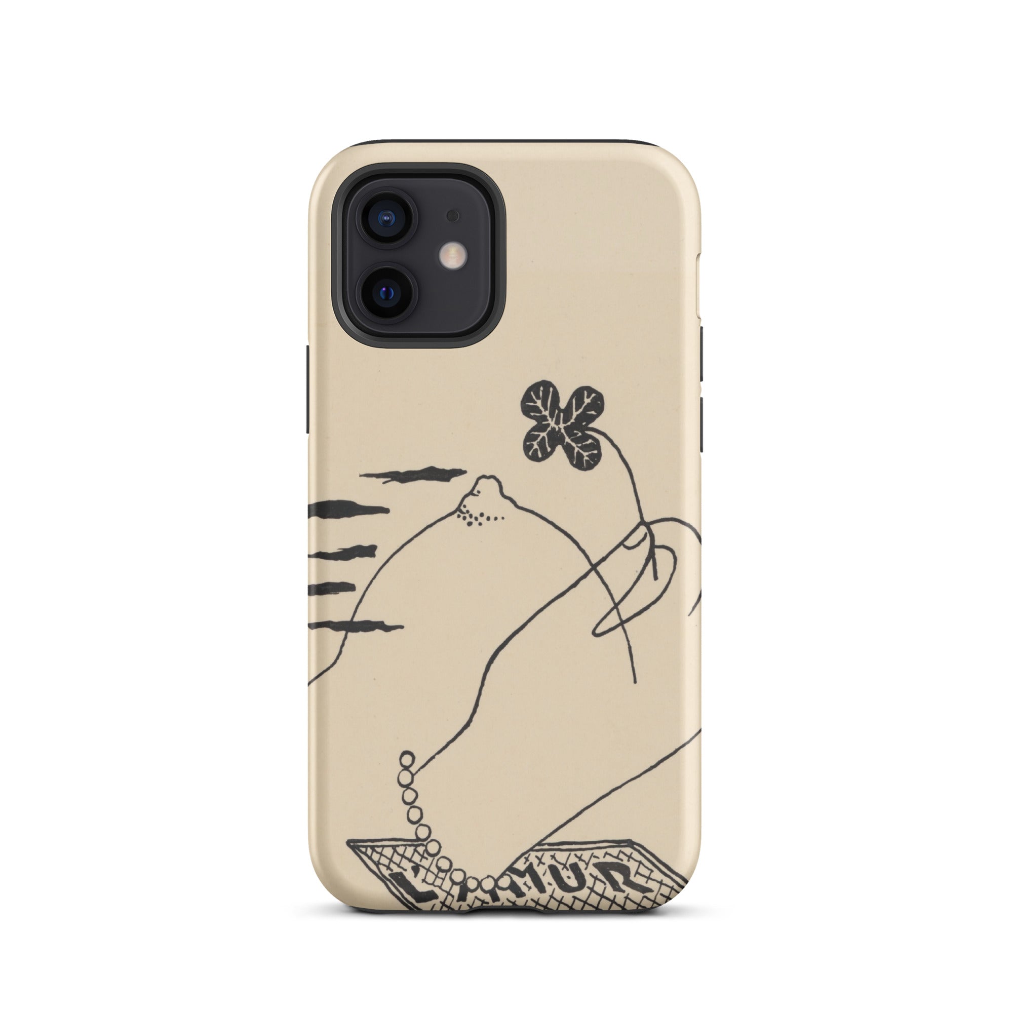 Volcano Mikulas Galanda Iphone Case, 12 / Matte, Beige Phone Case Hand Drawn Design