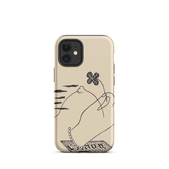 Volcano - Mikulas Galanda Iphone Case, 12 Mini / Matte, Beige Iphone Case Black Line Art