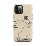 Volcano - Mikulas Galanda Iphone Case, 12 Pro Max / Matte, Beige Phone Case Hand Clover Design