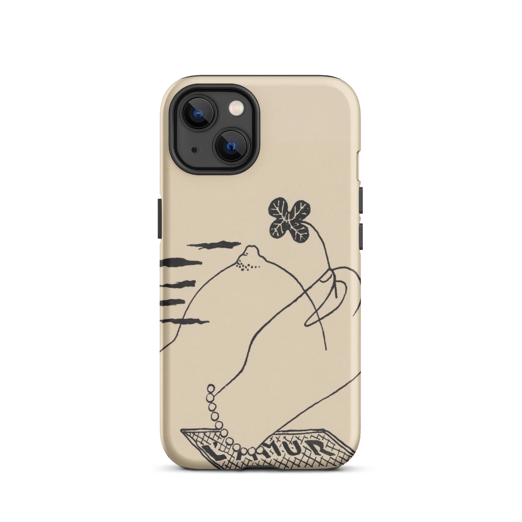 Volcano Mikulas Galanda Iphone Case, 13 / Matte, Beige Phone Case Hand Drawn Design