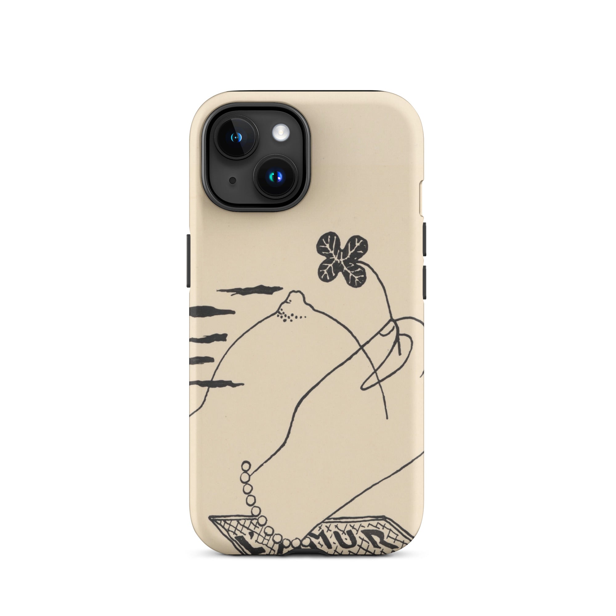 Volcano Mikulas Galanda Iphone Case, 15 / Matte, Beige Phone Case Hand Clover Design