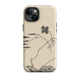 Volcano - Mikulas Galanda Iphone Case, 15 Plus / Matte, Beige Phone Case Hand-drawn Design