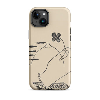 Volcano - Mikulas Galanda Iphone Case, 15 Plus / Matte, Beige Phone Case Hand-drawn Design