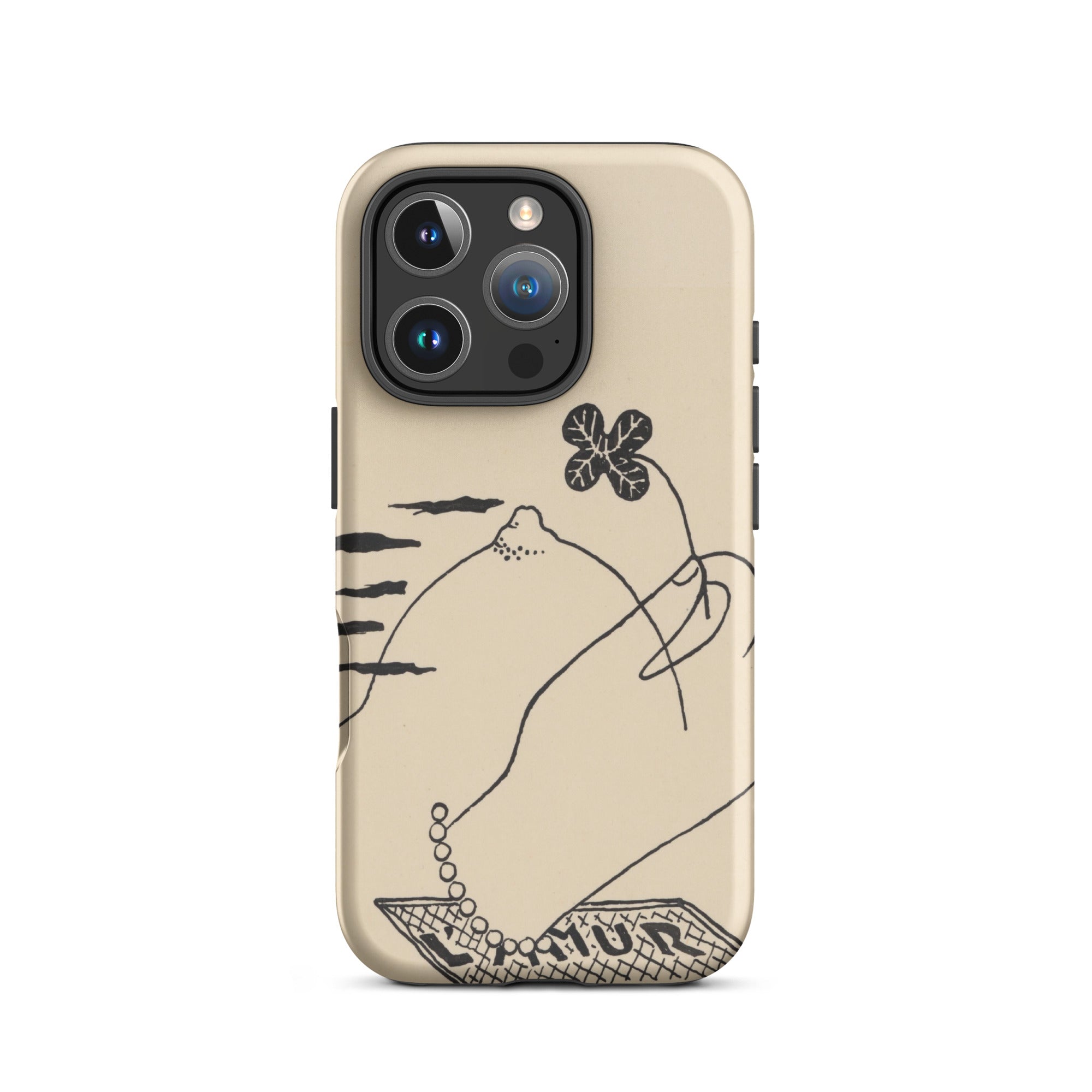 Volcano Mikulas Galanda Iphone Case, 16 Pro / Matte, Beige Phone Case Hand Drawn Design