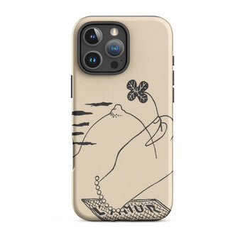 Volcano - Mikulas Galanda Iphone Case, 16 Pro Max / Matte, Beige Phone Case Hand-drawn Design