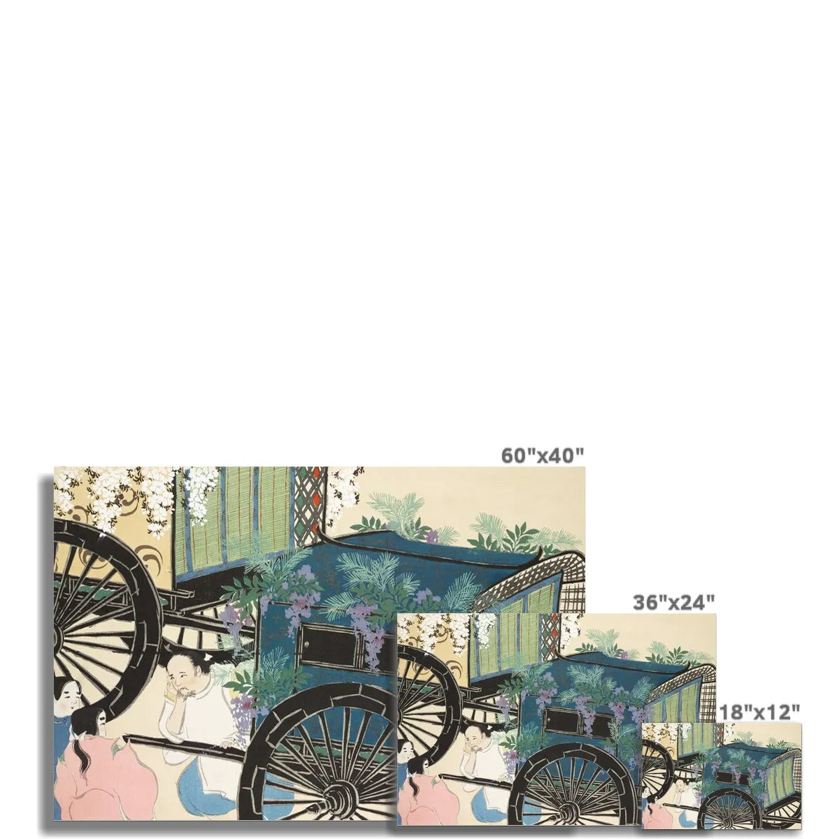 Wagon From Flowers Of a Hundred Generations By Kamisaka Sekka Fine Art Print - Posters Prints & Visual Artwork