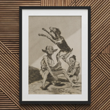 Wait ?Til You’ve been Anointed - Francisco De Goya Art Print / Canvas Framed Print Macabre Goya Three Grotesque Figures Goat Art Print, Air H