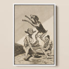 Wait ?Til You’ve been Anointed - Francisco De Goya Framed Canvas, 12x18’’ / 31x46cm / White Floating Frame, Framed Goya Satanic Ritual Goat T