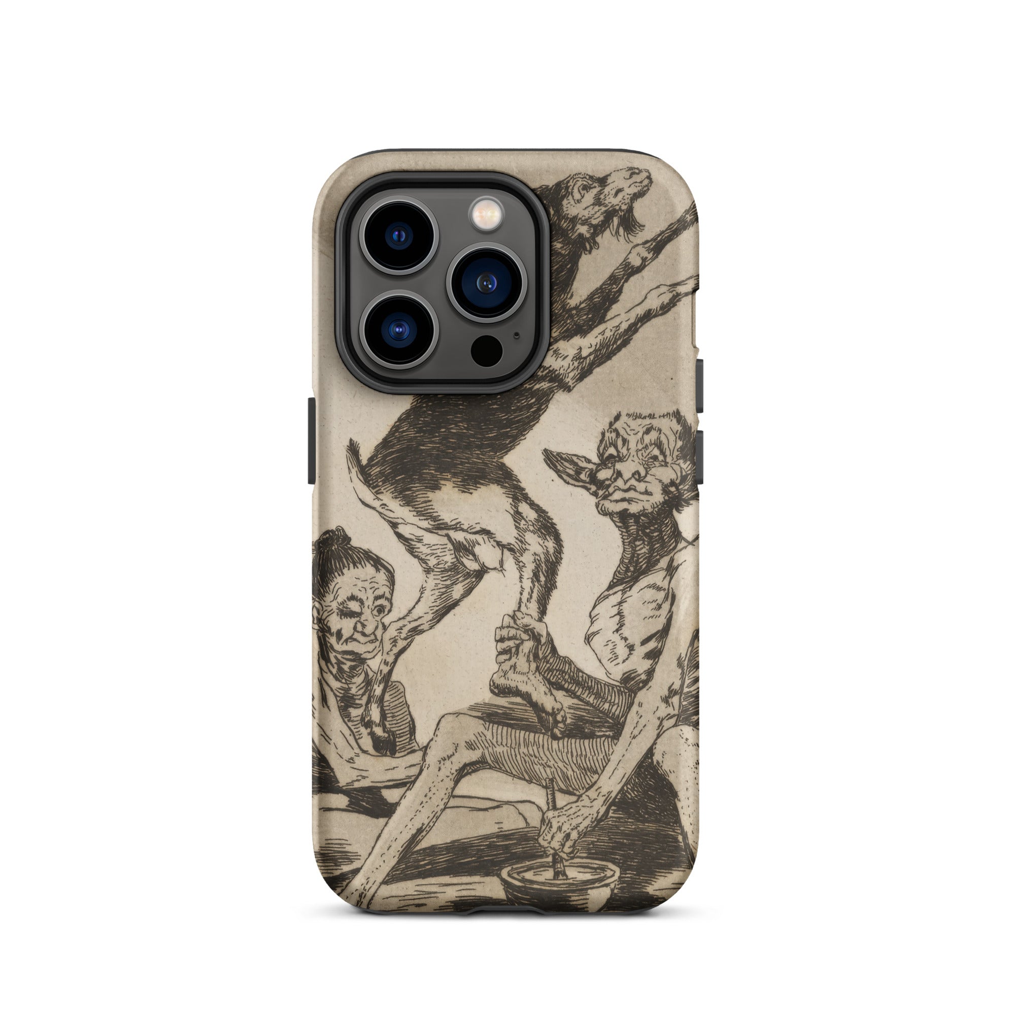 Wait Till You’ve been Anointed - Francisco De Goya Iphone Case, 14 Pro / Matte, Iphone 15 Pro Max Custom-designed Case Sepia-toned Grotesque
