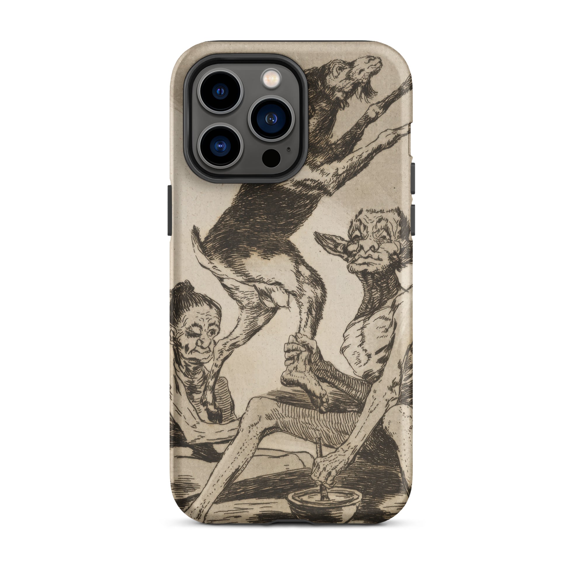 Wait Till You’ve been Anointed - Francisco De Goya Iphone Case, 14 Pro Max / Matte, Phone Case Classic Goya Goat Grotesque Figures