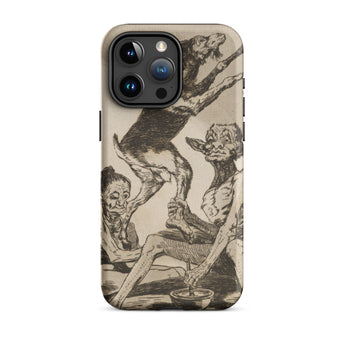 Wait Till You’ve been Anointed - Francisco De Goya Iphone Case, 15 Pro Max / Matte, Iphone Case Black White Grotesque Illustration