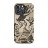 Wait Till You’ve been Anointed - Francisco De Goya Iphone Case, 16 Pro Max / Matte, Iphone Beige Case Black White Illustration Grotesque