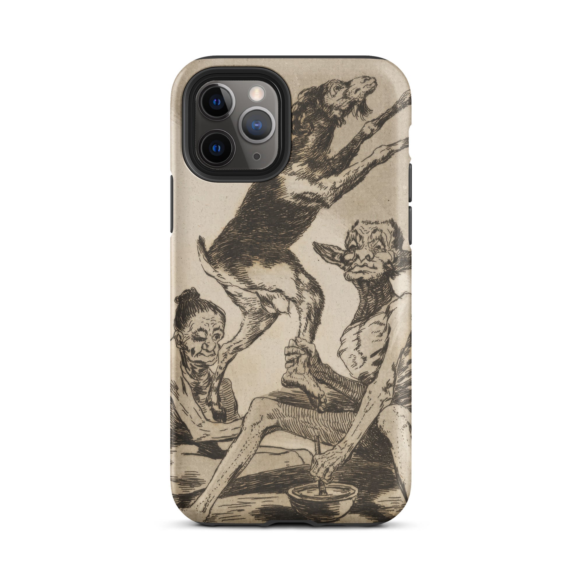 Wait Till You’ve been Anointed - Francisco De Goya Iphone Case, Iphone Case Goya-esque Figures Goat
