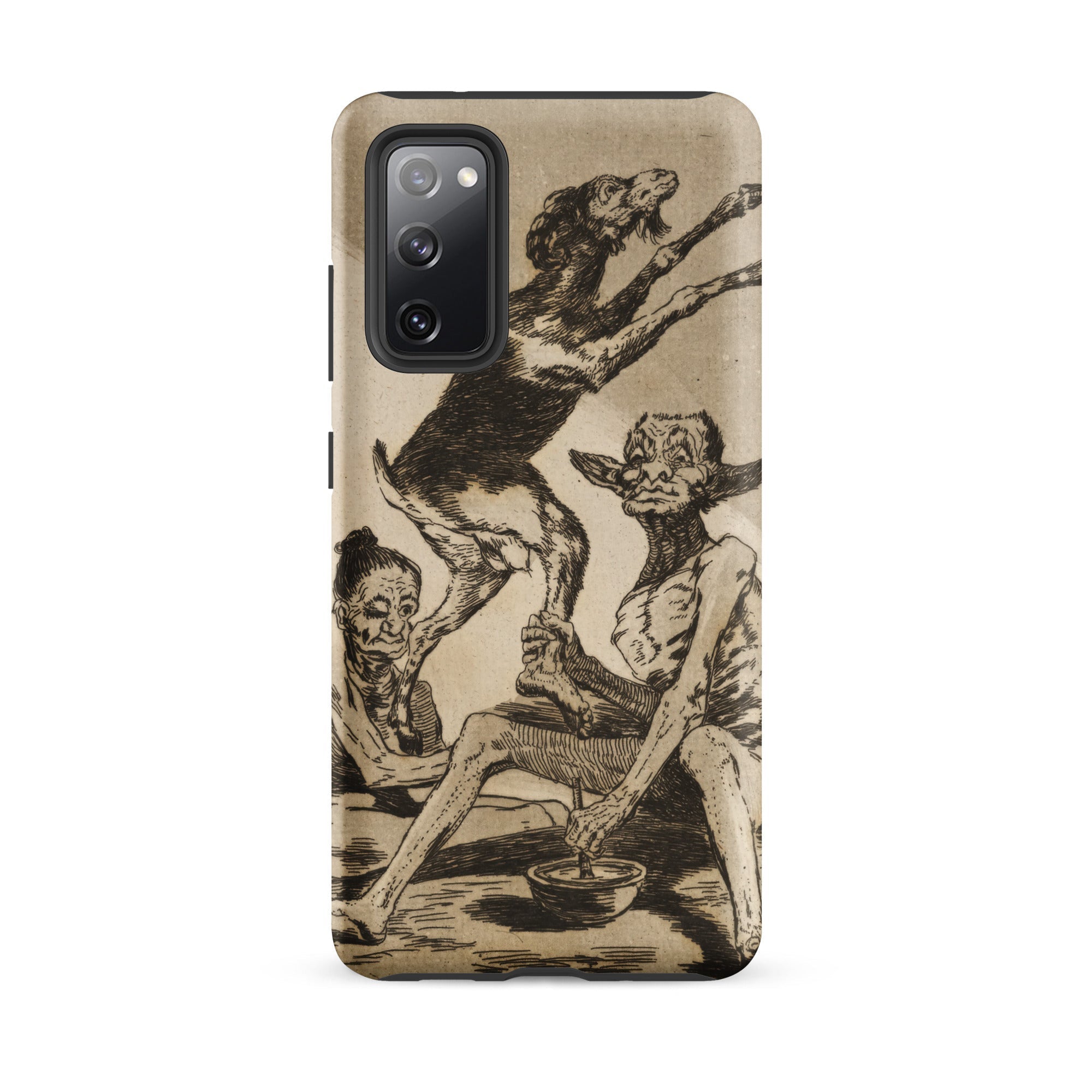 Wait Till You’ve been Anointed - Francisco De Goya Samsung Case, Galaxy S20 Fe / Matte, Smartphone Vintage-style Macabre Illustration