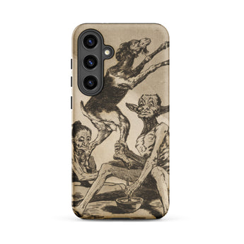 Wait Till You’ve been Anointed - Francisco De Goya Samsung Case, Galaxy S24 Plus / Matte, Smartphone Case Vintage-style Macabre Illustration